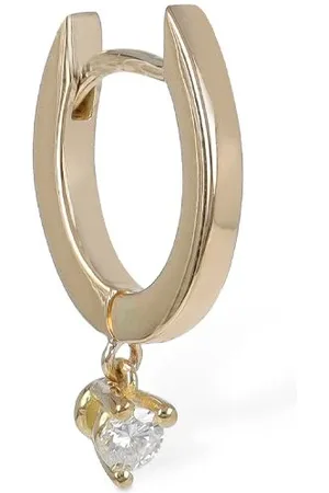 DELFINA DELETTREZ 18kt Diamond Huggie Mono Earring