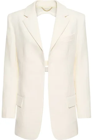 Victoria Beckham Lvr Exclusive Open Back Crepe Jacket