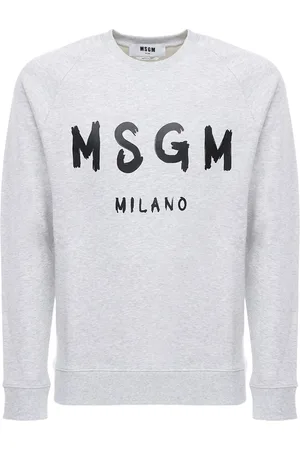 Msgm Logo Print French Terry Sweatshirt