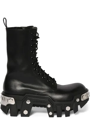 Balenciaga 80mm Bulldozer Leather Boots