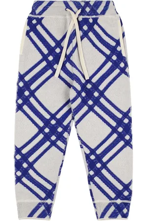 Burberry Check Print Wool Knit Pants