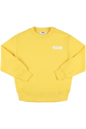 Msgm Logo Printed Cotton Sweatshirt