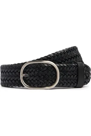 Dragon Diffusion Oval Buckle Woven Leather Belt