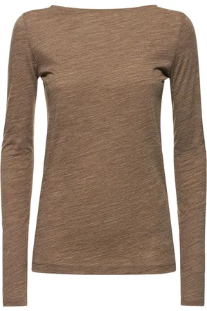 Totême Long Sleeved Boat Neck Wool Top