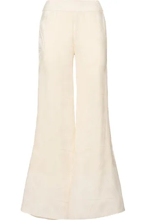 JOHANNA ORTIZ Laidback Energy Palm Jacquard Wide Pants