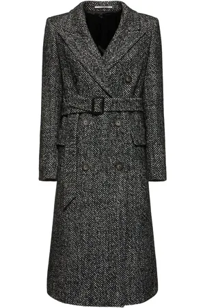 TAGLIATORE Jole Double Breast Wool Blend Coat