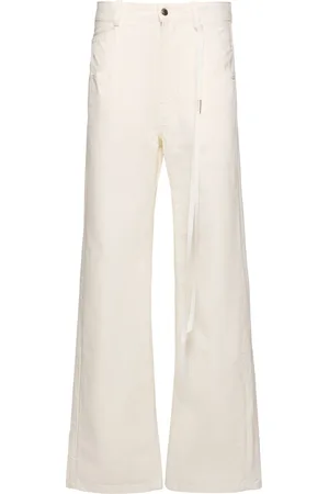 ANN DEMEULEMEESTER Claire Cotton Twill Wide Leg Pants