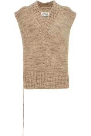 Maison Margiela Open Side Alpaca Blend Knit Vest