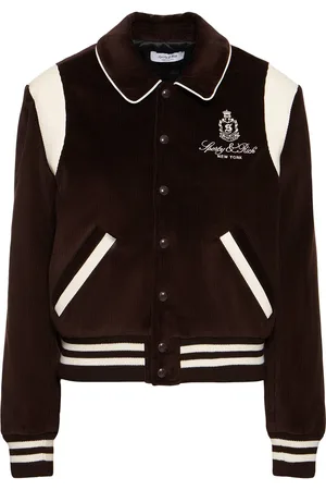Sporty & Rich Vendome Cotton Corduroy Varsity Jacket