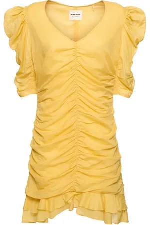 Marant Etoile Sireny Gathered Cotton Mini Dress