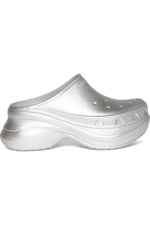 Balenciaga 85mm Crocs Rubber Pool Mules