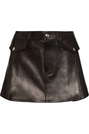 Alexander McQueen Leather Mini Skirt