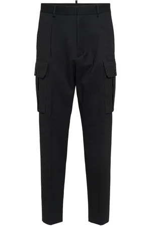 Dsquared2 One Pleat Stretch Wool Cargo Pants