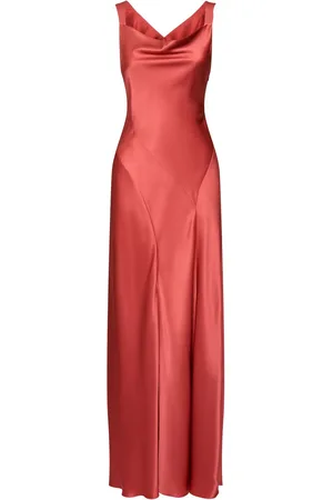 Alberta Ferretti Satin Long Dress
