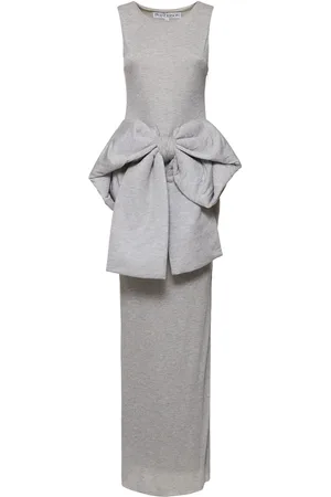 J.W.Anderson Oversize Bow Sleeveless Knit Long Dress