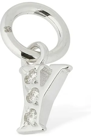 Dodo 18kt White Gold Y Charm W/ Diamonds