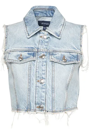 Sportmax Scire Cropped Denim Vest