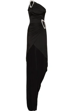 DAVID KOMA Embellished Fluid Jersey Gown