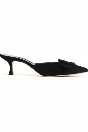 Manolo Blahnik 50mm Maysale Suede Mules