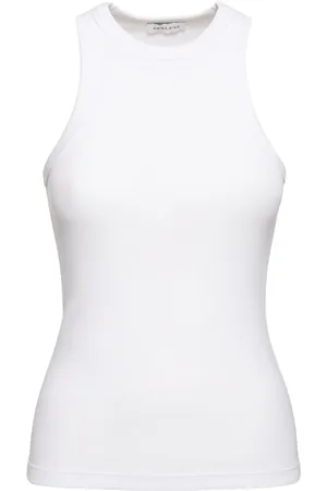 ANINE BING Eva Ribbed Cotton Jersey Tank Top