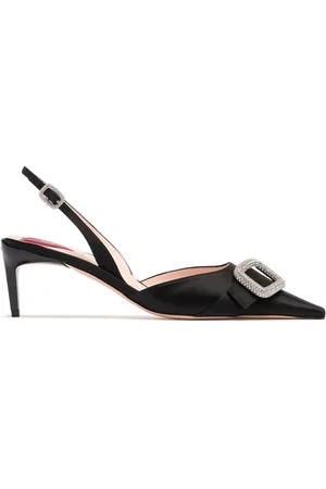 Roger Vivier 55mm Dorsay Satin Slingback Pumps