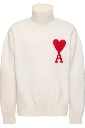 Ami Logo Wool Turtleneck Sweater