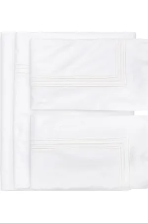 Frette Embroidery Triplo Pop Flat Bedding Set