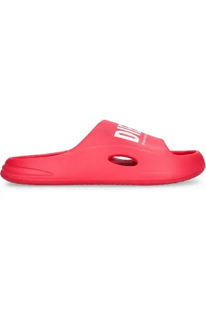 Diesel Logo Print Slide Sandals