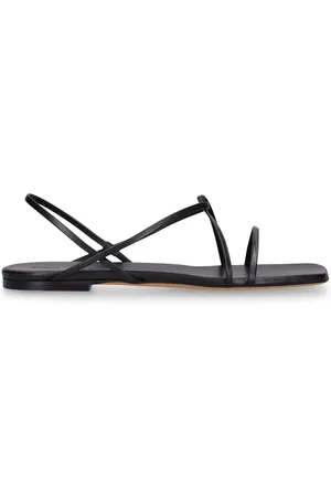 Proenza Schouler Square Toe Leather Flat Sandals