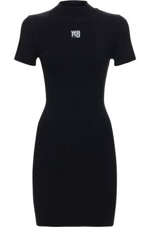 Alexander Wang Logo Stretch Jersey Mini Dress