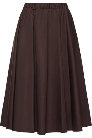 Aspesi Cotton Poplin Midi Skirt