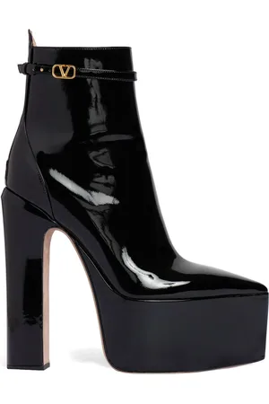 VALENTINO GARAVANI 165mm Tan-go Leather Boots With Logo