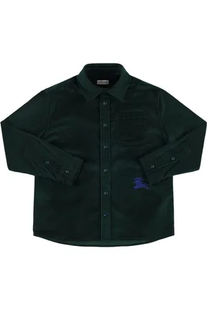 Burberry Embroidered Cotton Corduroy Shirt