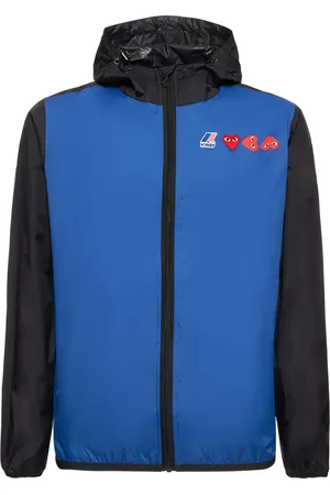 Comme des Garçons Logo Hooded Bicolor Full Zip Jacket