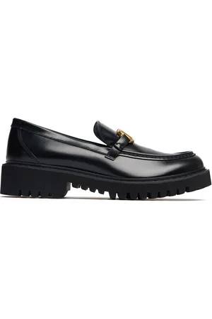 VALENTINO GARAVANI 15mm Vlogo Brushed Leather Loafers