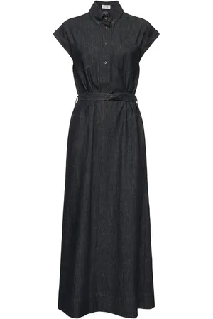 Brunello Cucinelli Denim Midi Shirt Dress