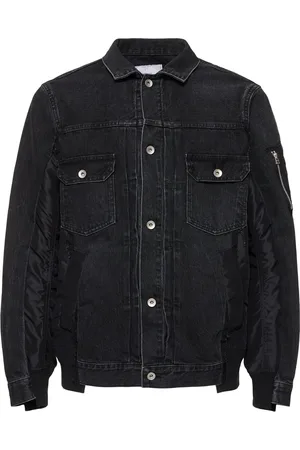 SACAI Denim & Nylon Twill Jacket