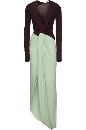 Victoria Beckham Fluid Jersey Knot Detail Gown