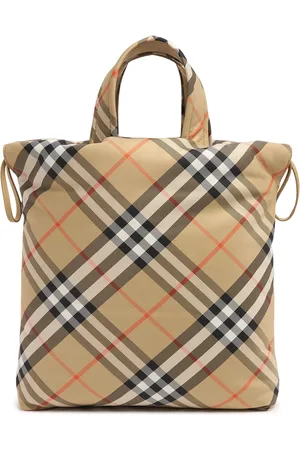 Burberry Check Print Nylon Bag