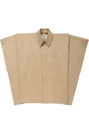 Maison Margiela Wide Sleeve Cotton Gabardine Coat