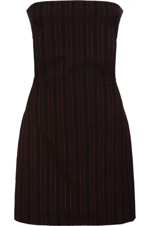 Alexander McQueen Pinstriped Wool Mini Dress