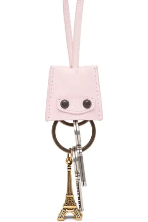 Balenciaga Le City Leather Charm Key Holder