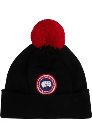 Canada Goose Logo Wool Beanie W/pompon