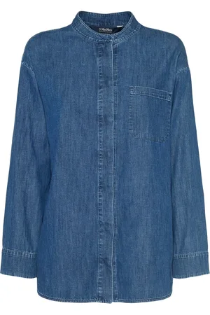 Max Mara Unito Denim Korean Collar Shirt