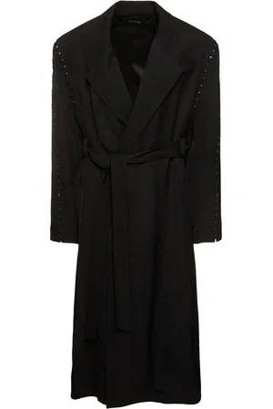 MUGLER Oversize Belted Gabardine Coat