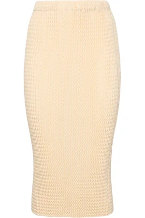 Issey Miyake Spongy-48 Cotton Blend Midi Skirt