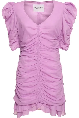 Marant Etoile Sireny Gathered Cotton Mini Dress