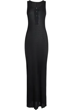 Ami Rib Cotton Jersey Long Tank Dress