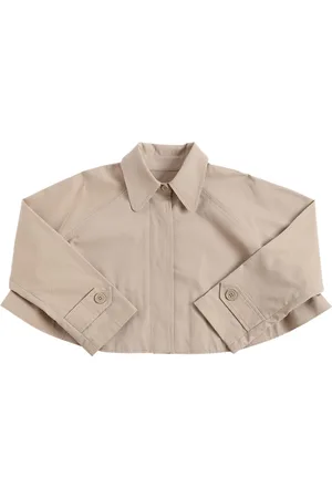 Maison Margiela Logo Embroidered Cotton Gabardine Jacket