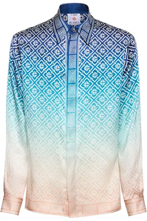 Casablanca Monogram Logo Gradient Silk Shirt